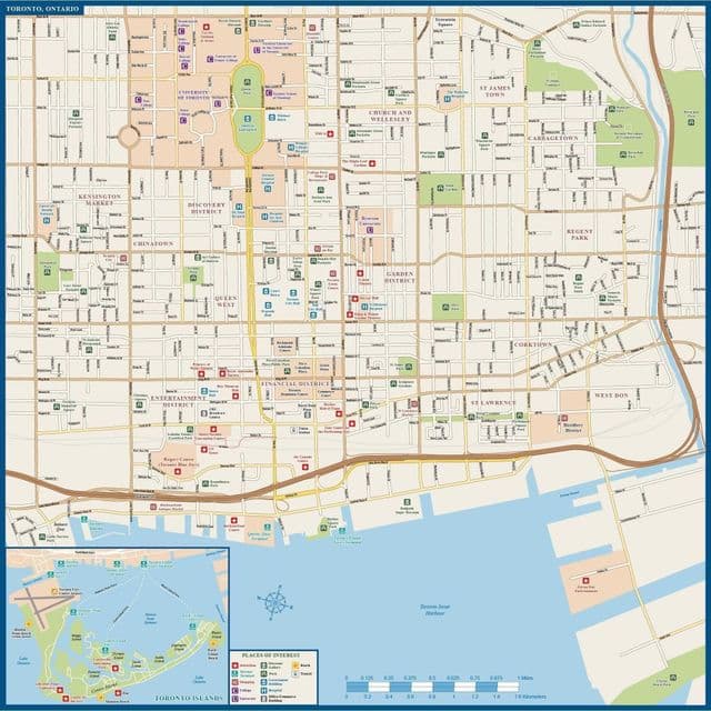 Mapa centrum Toronto
