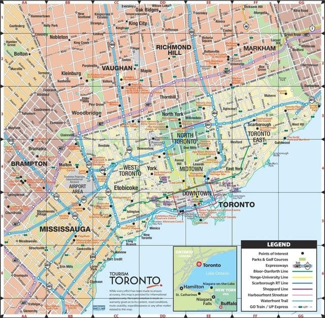 Mapa Toronto