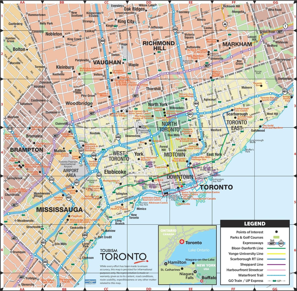 Mapa Toronto